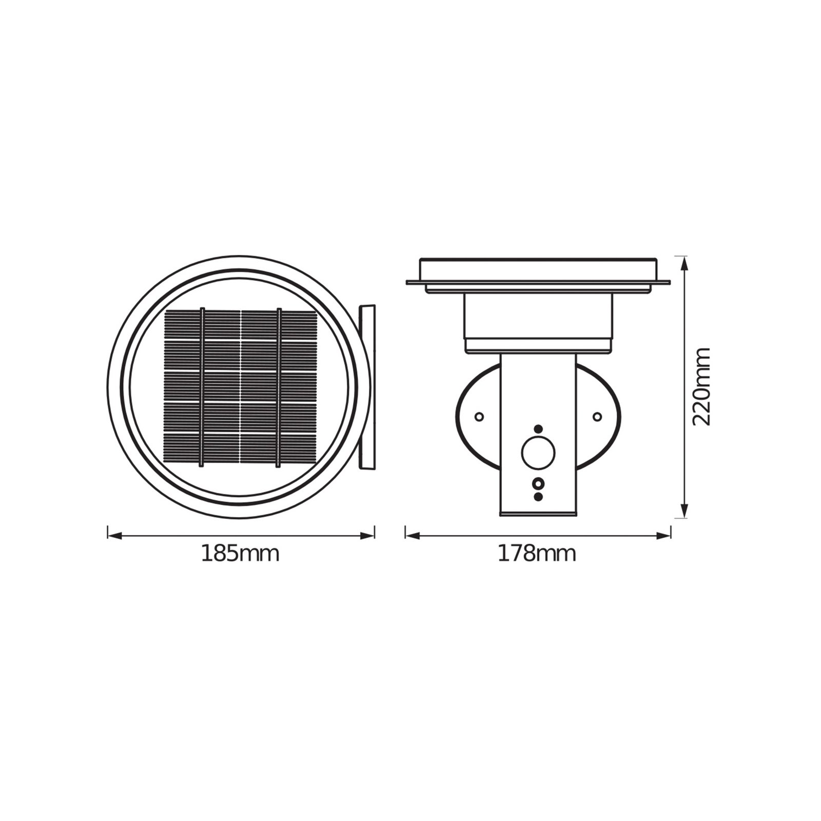 OSRAM Aplică de perete ENDURA STYLE SOLAR DOUBLE CIRCLE oțel inoxidabil