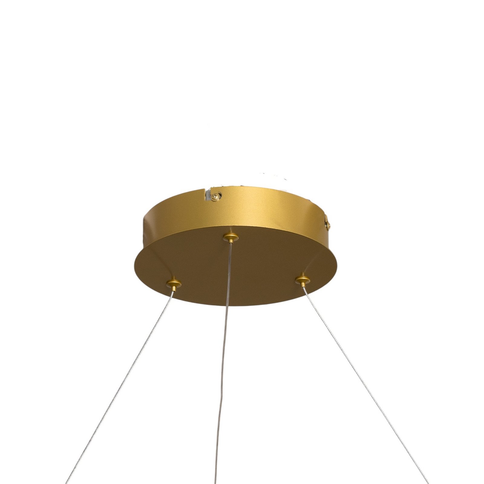 LED-Hängelampe Saturno, Ø 120 cm, goldfarben, 1-fl., 4.000 K