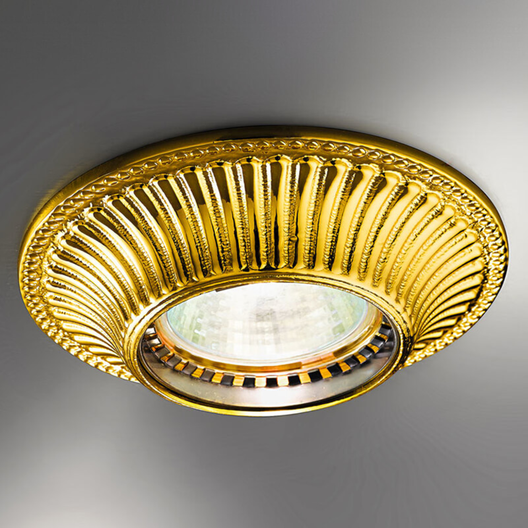 Kolarz Appealing recessed light Milord, gold, for Hallway, metal, GU10, 50 W, energy efficiency: A++, H: 5 cm