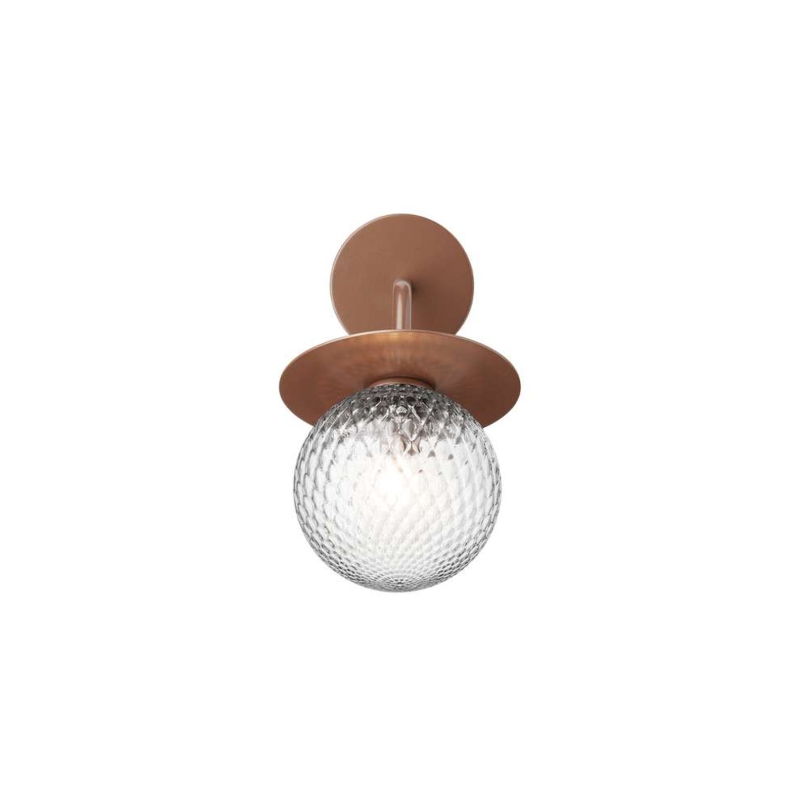 Nuura buitenwandlamp Liila, breedte 16 cm, brons/helder