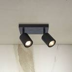 GOOD & MOJO Java ceiling light, 2-bulb, black