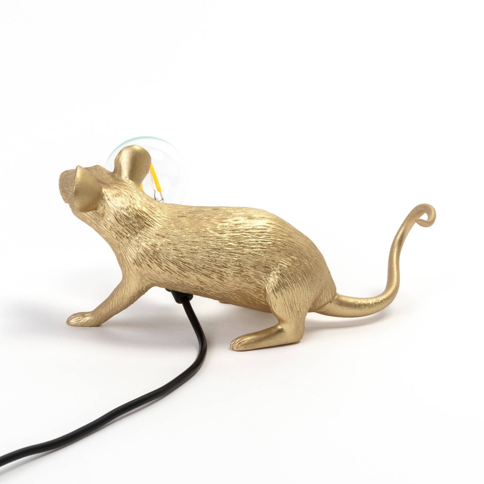 SELETTI Mouse Lamp LED-Dekolampe USB liegend gold günstig online kaufen