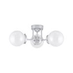 Alley bathroom ceiling lamp, Ø 50 cm, chrome/white – Globen Lighting