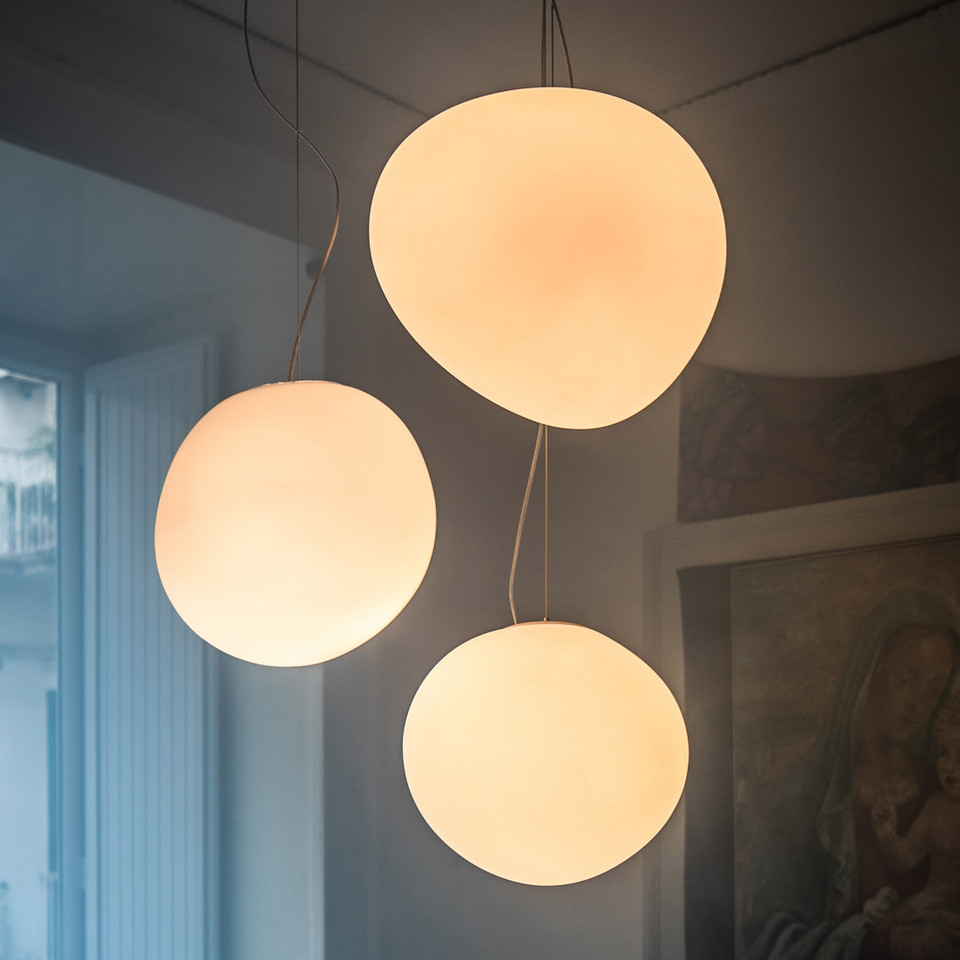 Foscarini Gregg media LED-hänglampa, vit från Foscarini
