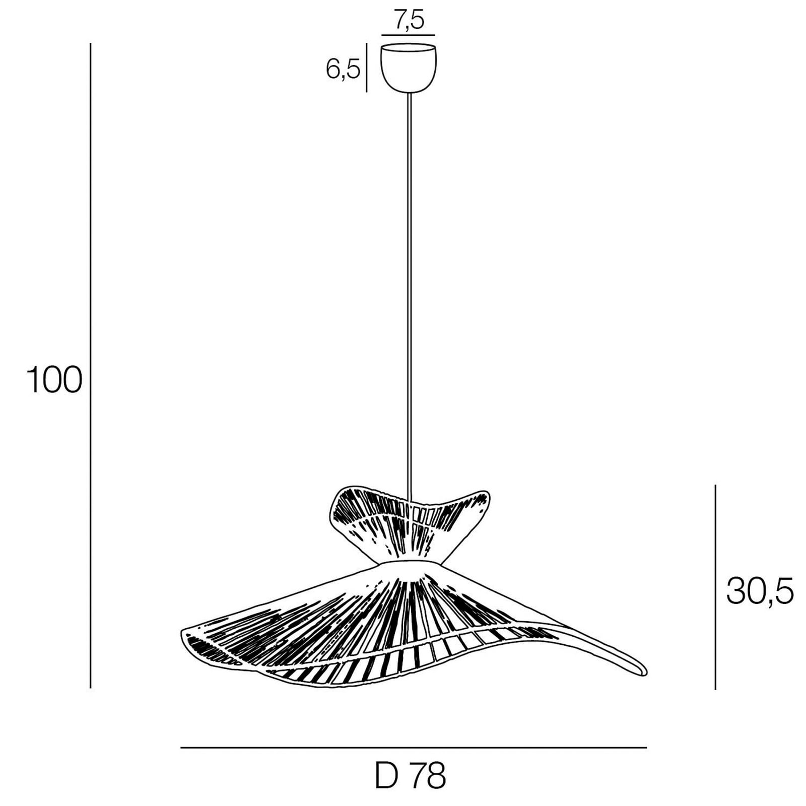 Lampada a sospensione Sahara, colore naturale, altezza 30 cm, carta - COREP SAS