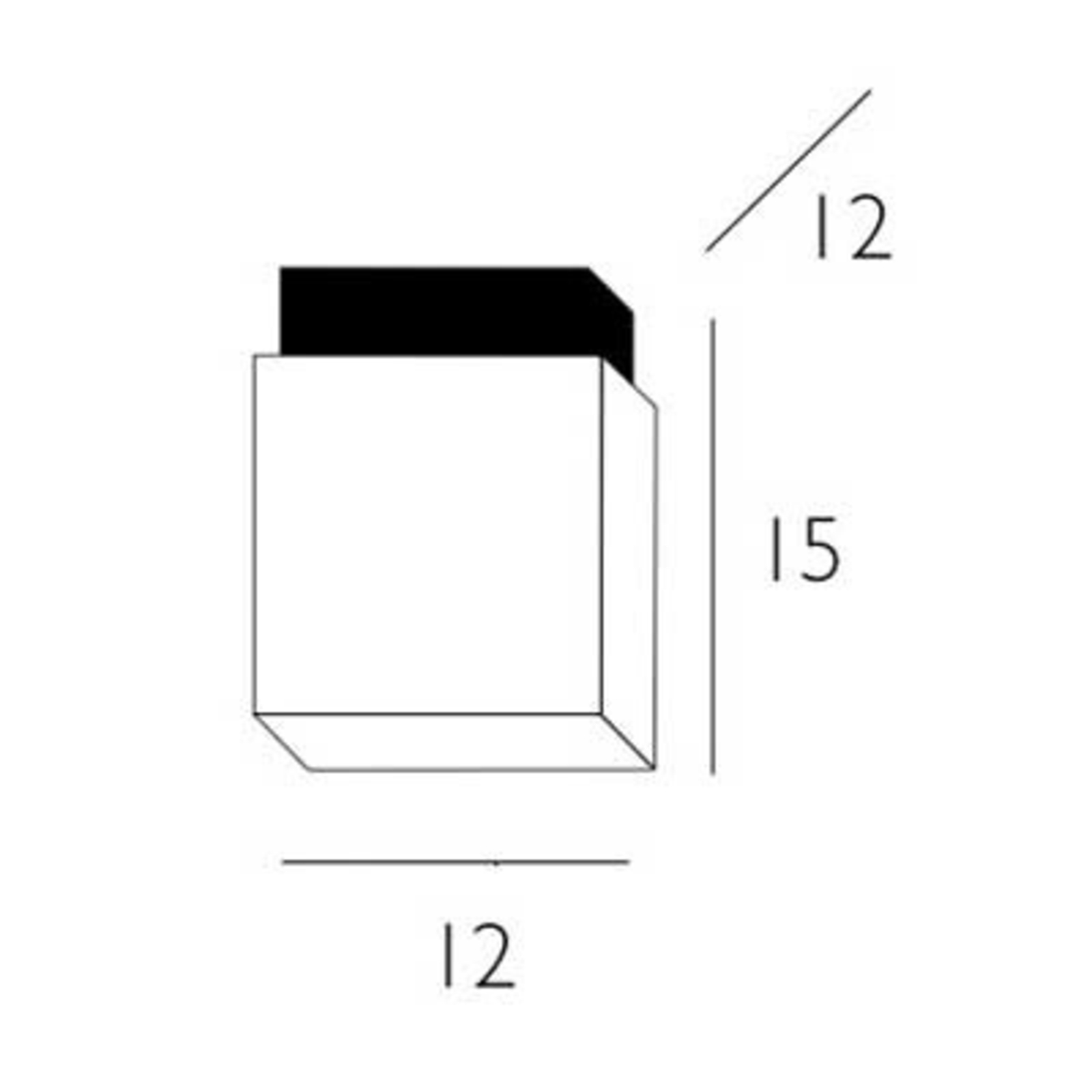 Plafonnier Cube 12 cm