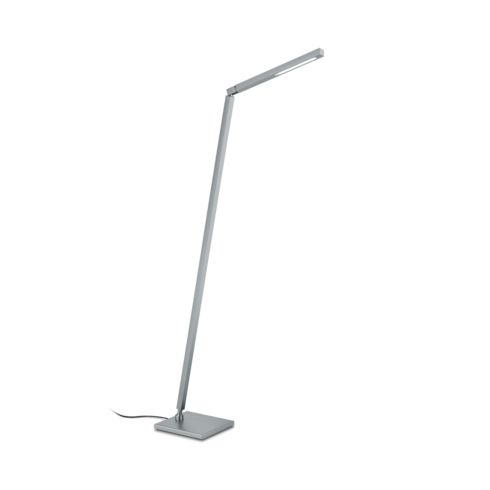 Lámpara de pie LED Carla, 1 luz, níquel mate