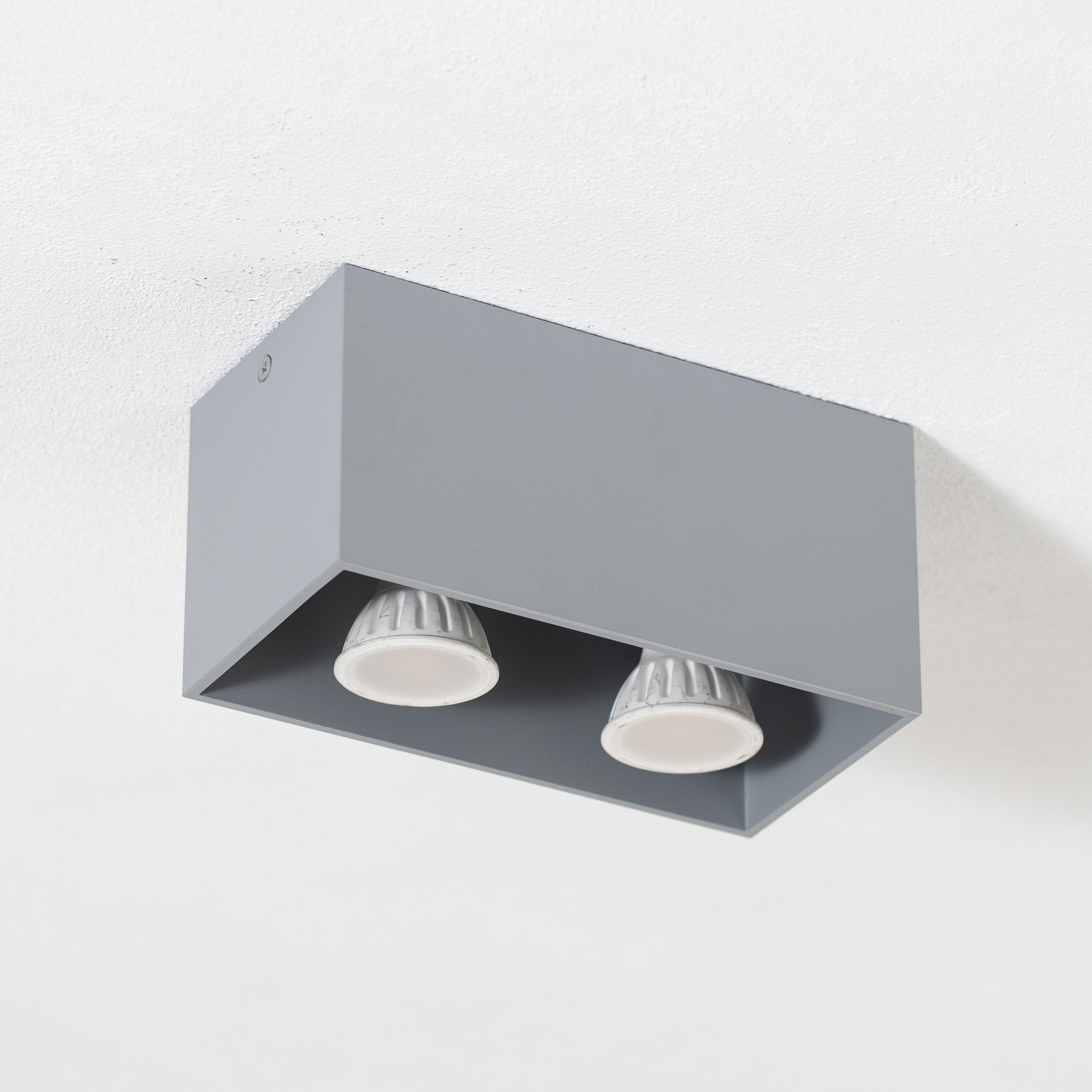 Ara Maxi aluminium ceiling light 2-bulb grey