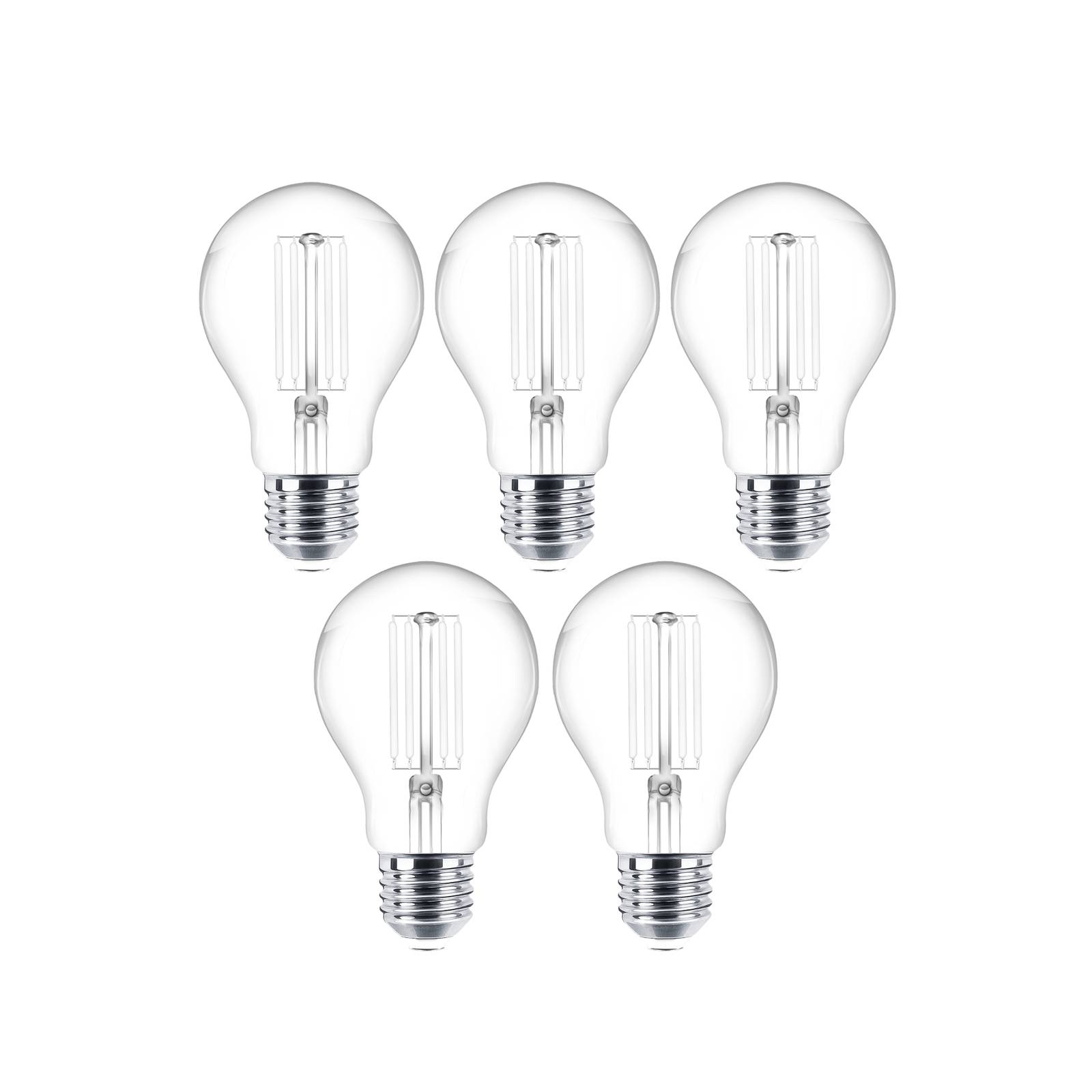 Lindby Ampoule LED filament E27 claire 4W 2700K 470lm set de 5 pièces