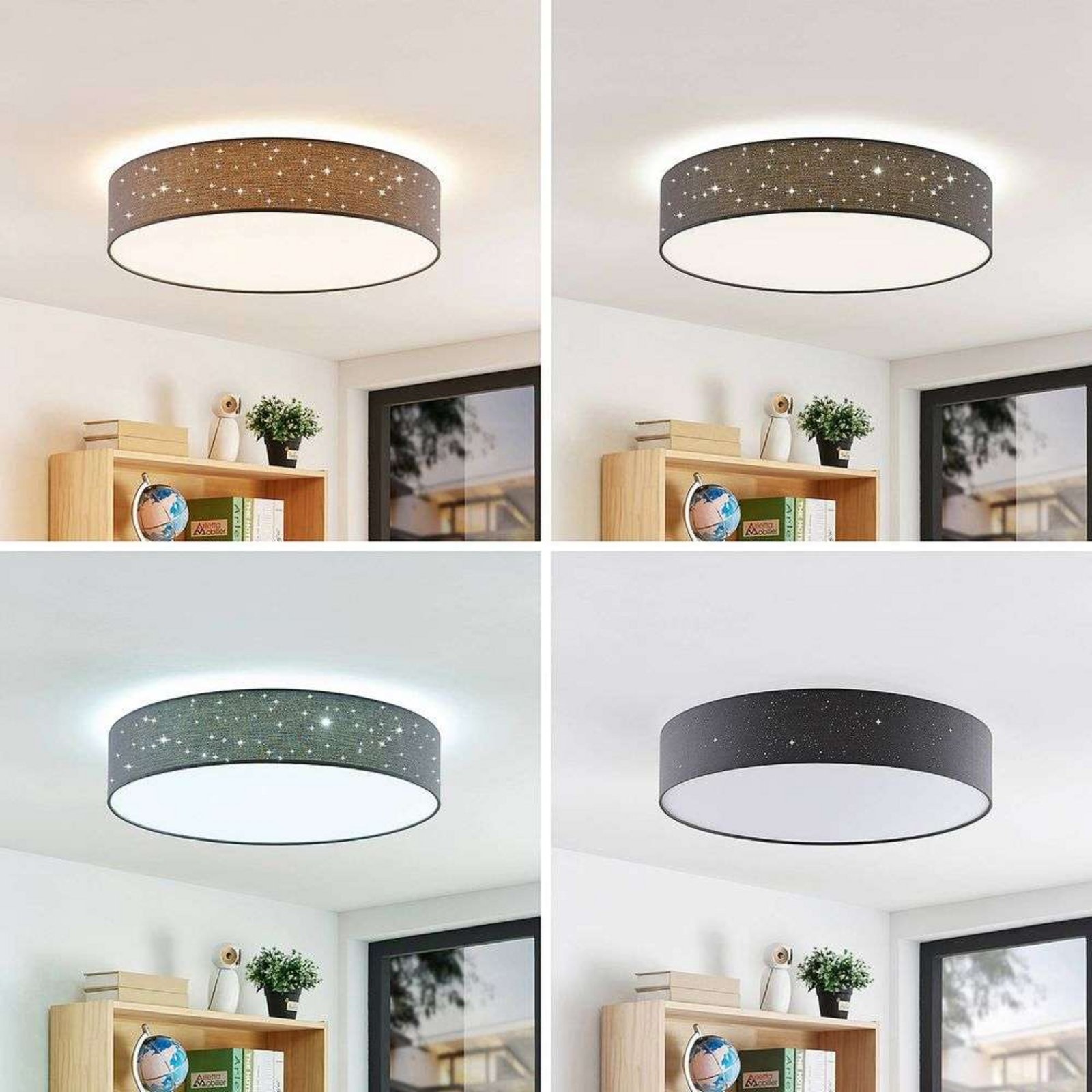 Ellamina LED Plafonieră Ø60 Dark Grey - Lindby