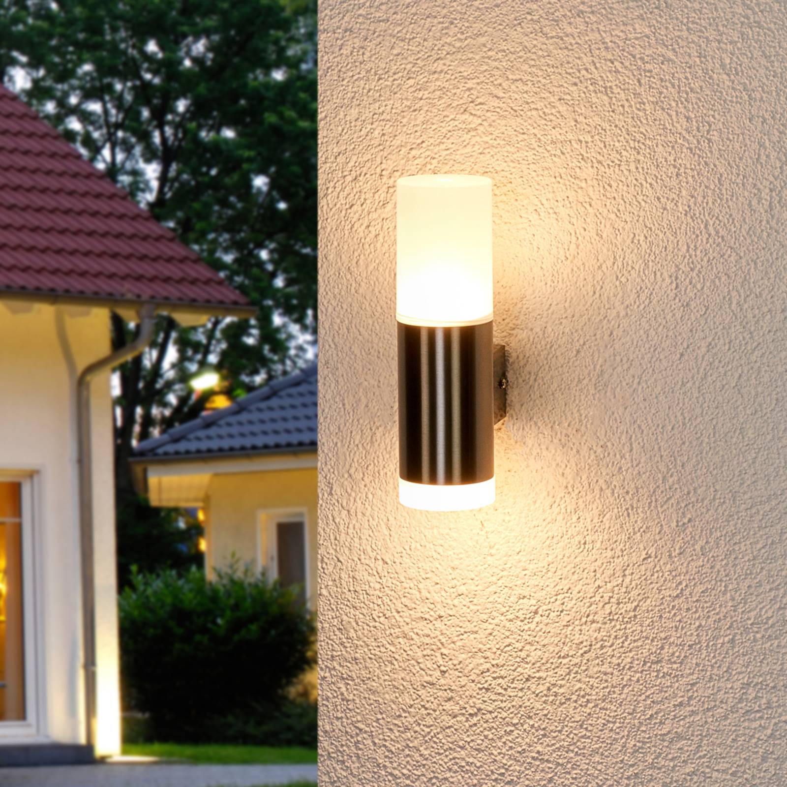 Lindby Gabriel - LED venkovní nástěnné svítidlo, nerez