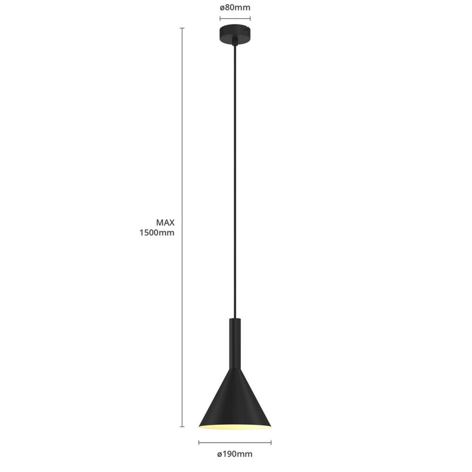 Tadej 1 Lampada a Sospensione Nero/Bianco - Arcchio