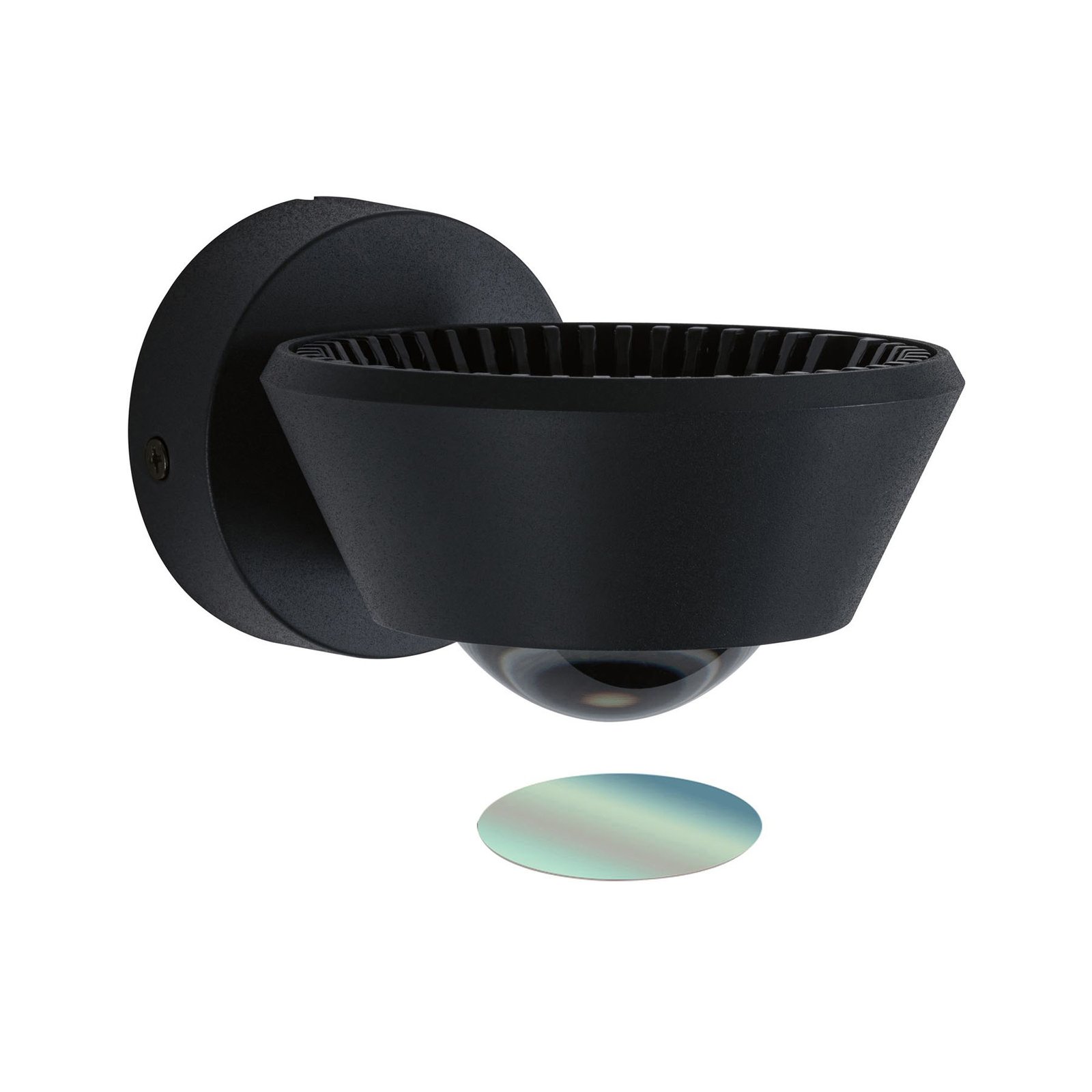 Sabik LED Aplique de Pared IP44 Dim. Negro - Paulmann