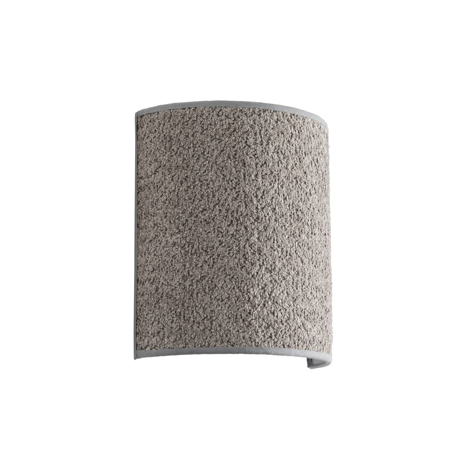 Wandleuchte Boucle aus Stoff, grau
