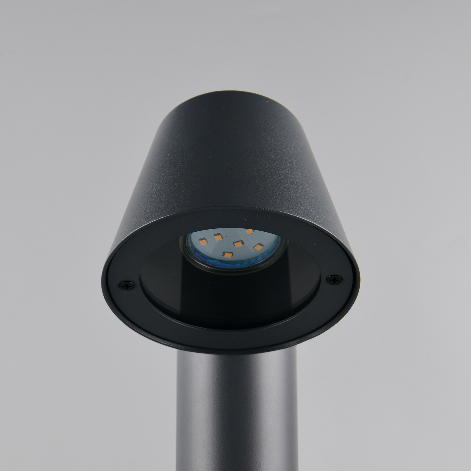 Bornes lumineuses Beni, noir mat, hauteur 100 cm, métal