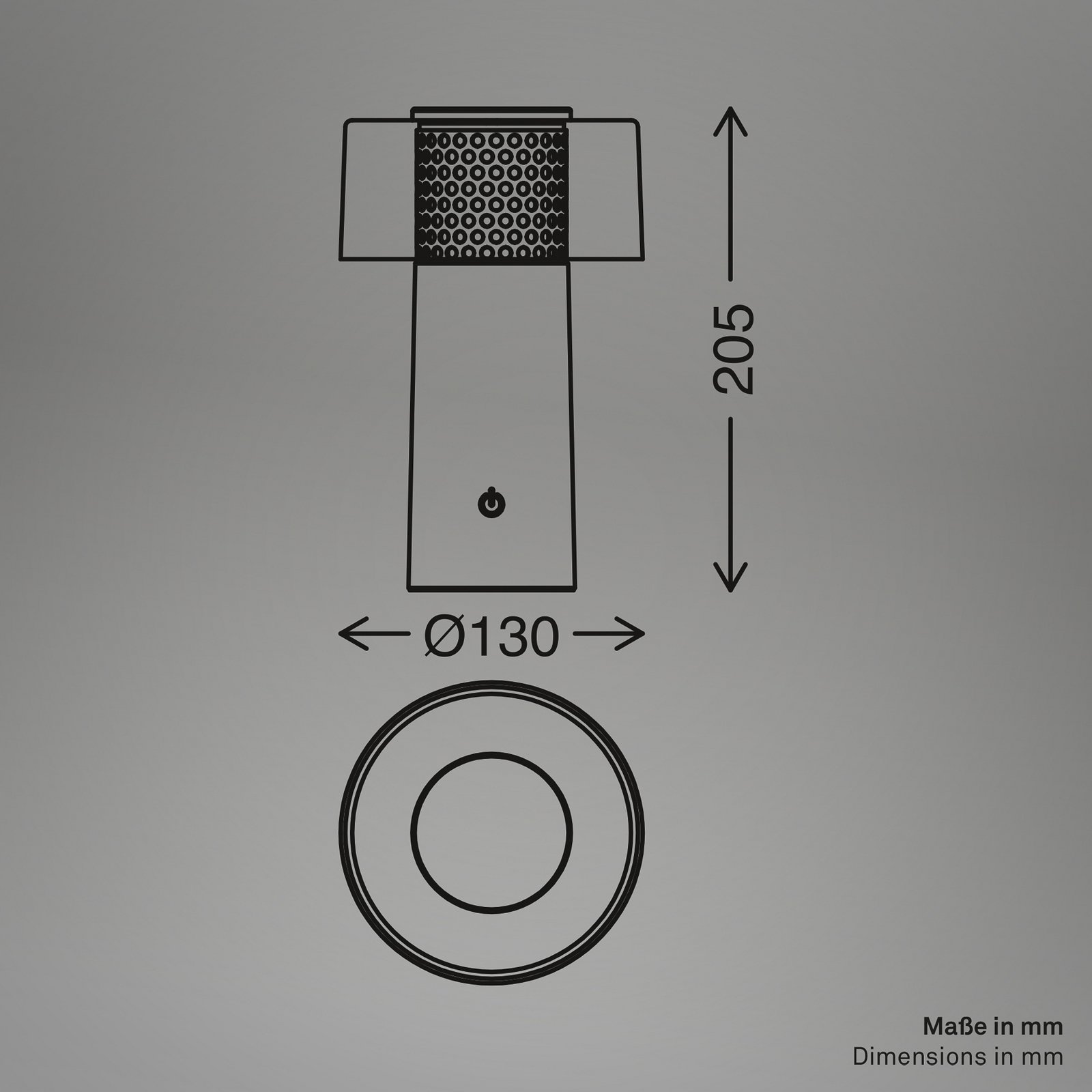 LED-akutoitega laualamp Brilo unplugged Gila, kuldne/must 21 cm
