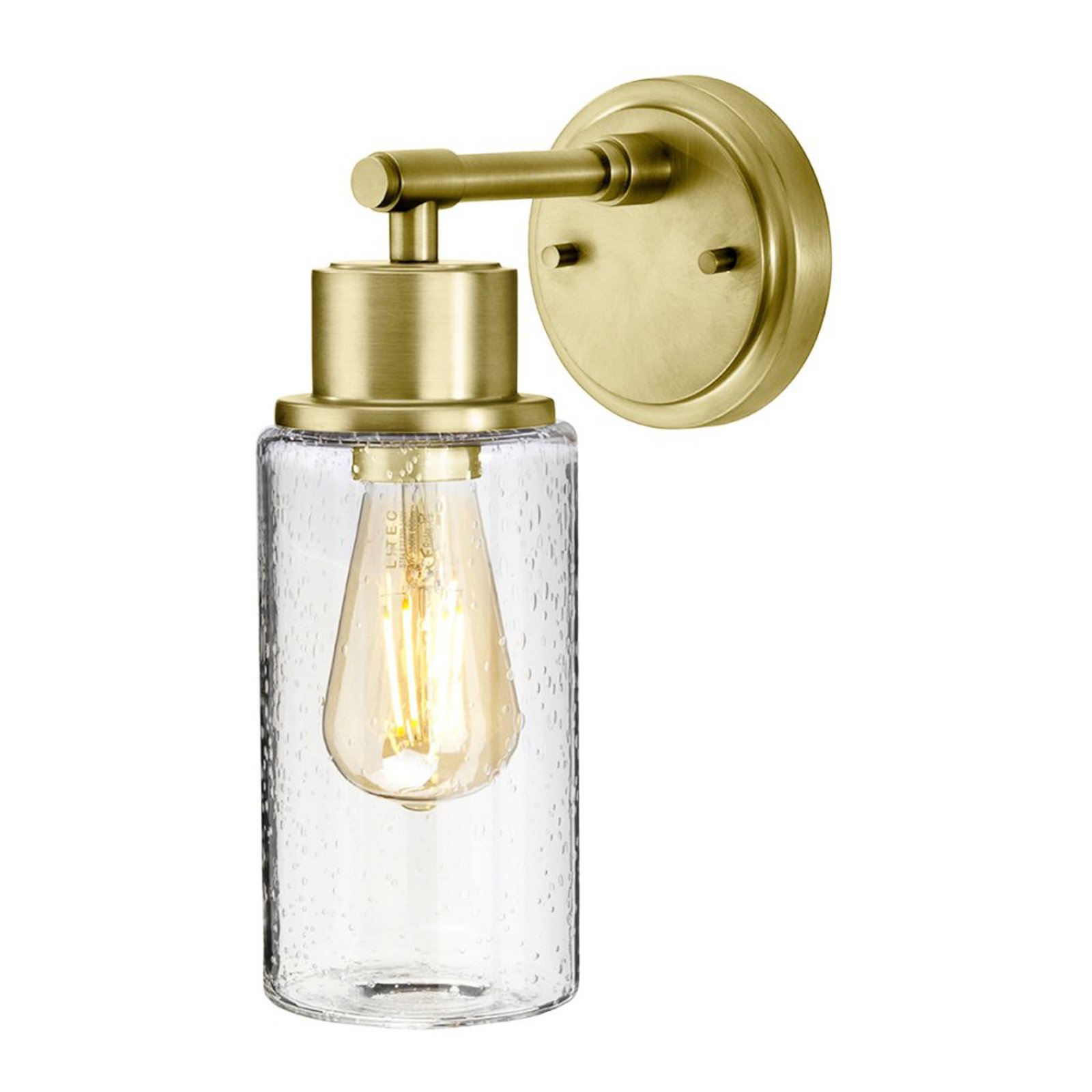 Morvah bathroom wall light brushed brass