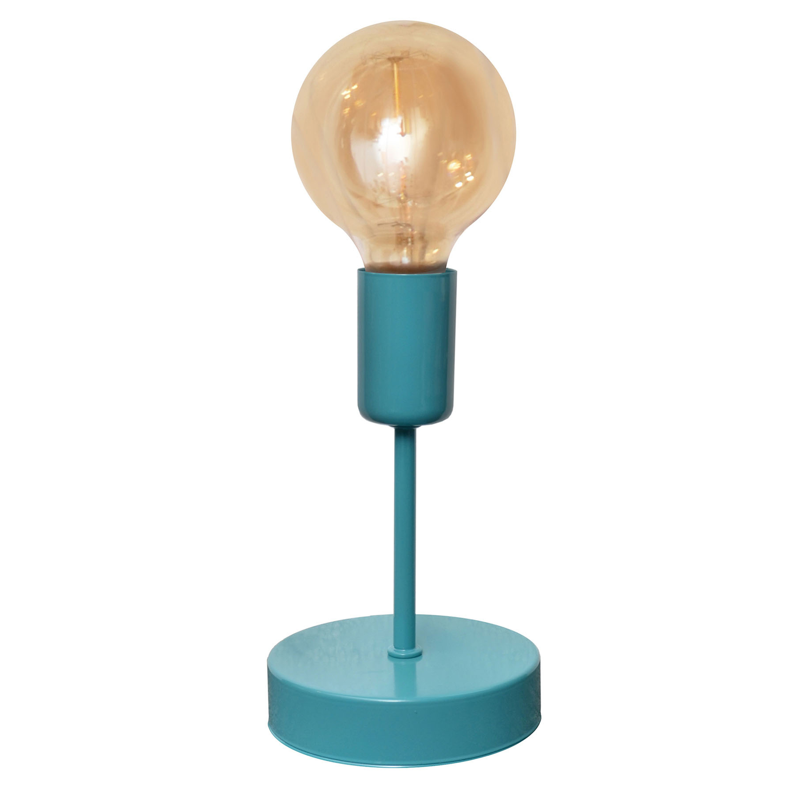HELam Colourful Oxford table lamp turquoise, for Living / Dining Room, iron, E27, 60 W, energy efficiency: A++, H: 32 cm