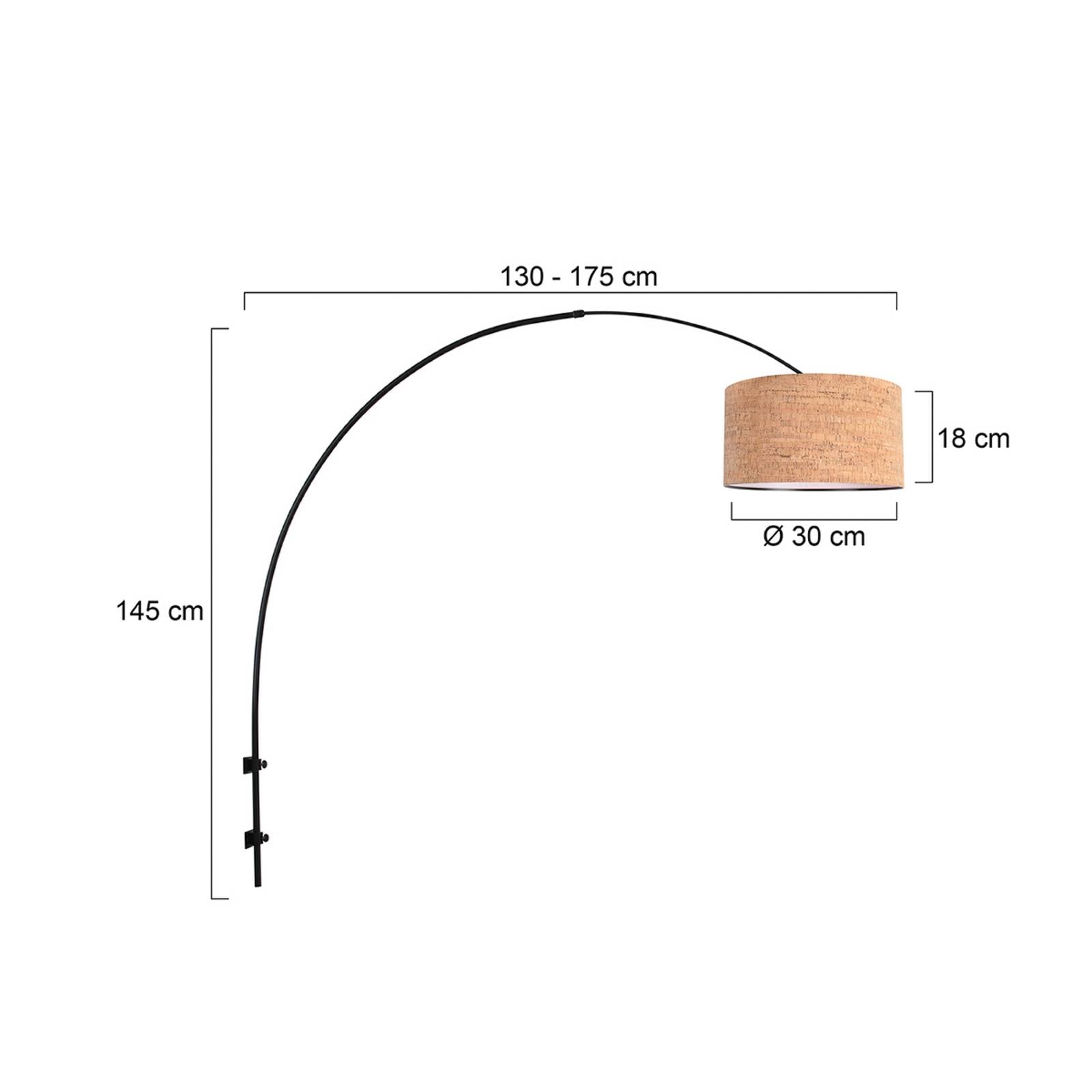 Steinhauer Nástěnné světlo Sparkled Light, černá/hnědá, výška 240 cm, korek