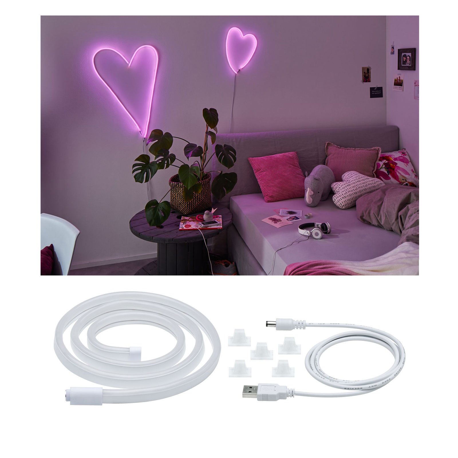 Paulmann taśma LED Neon Colorflex USB 1m różowy