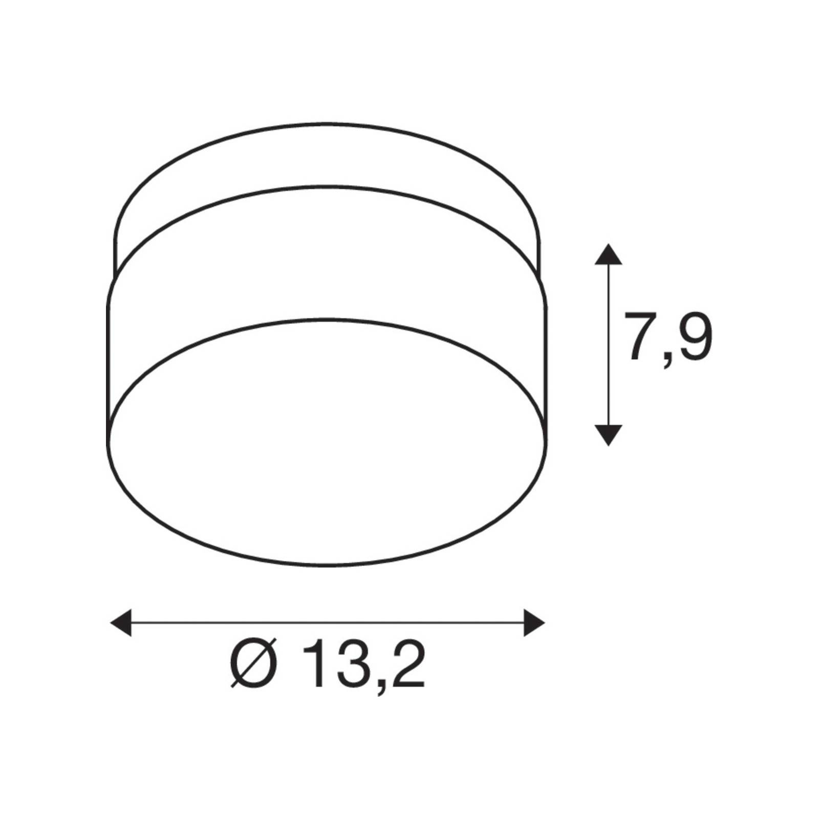 SLV Cyft kinkiet LED, czarny, aluminium, Ø 13,2 cm, CCT