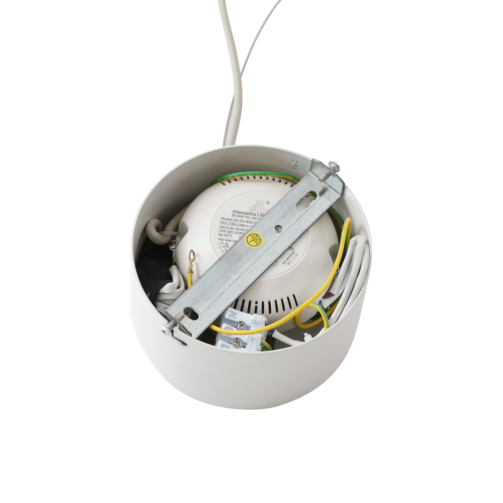 "Lucande Smart LED" pakabinamas šviestuvas "Bolti", baltas, RGBW, CCT, Tuya