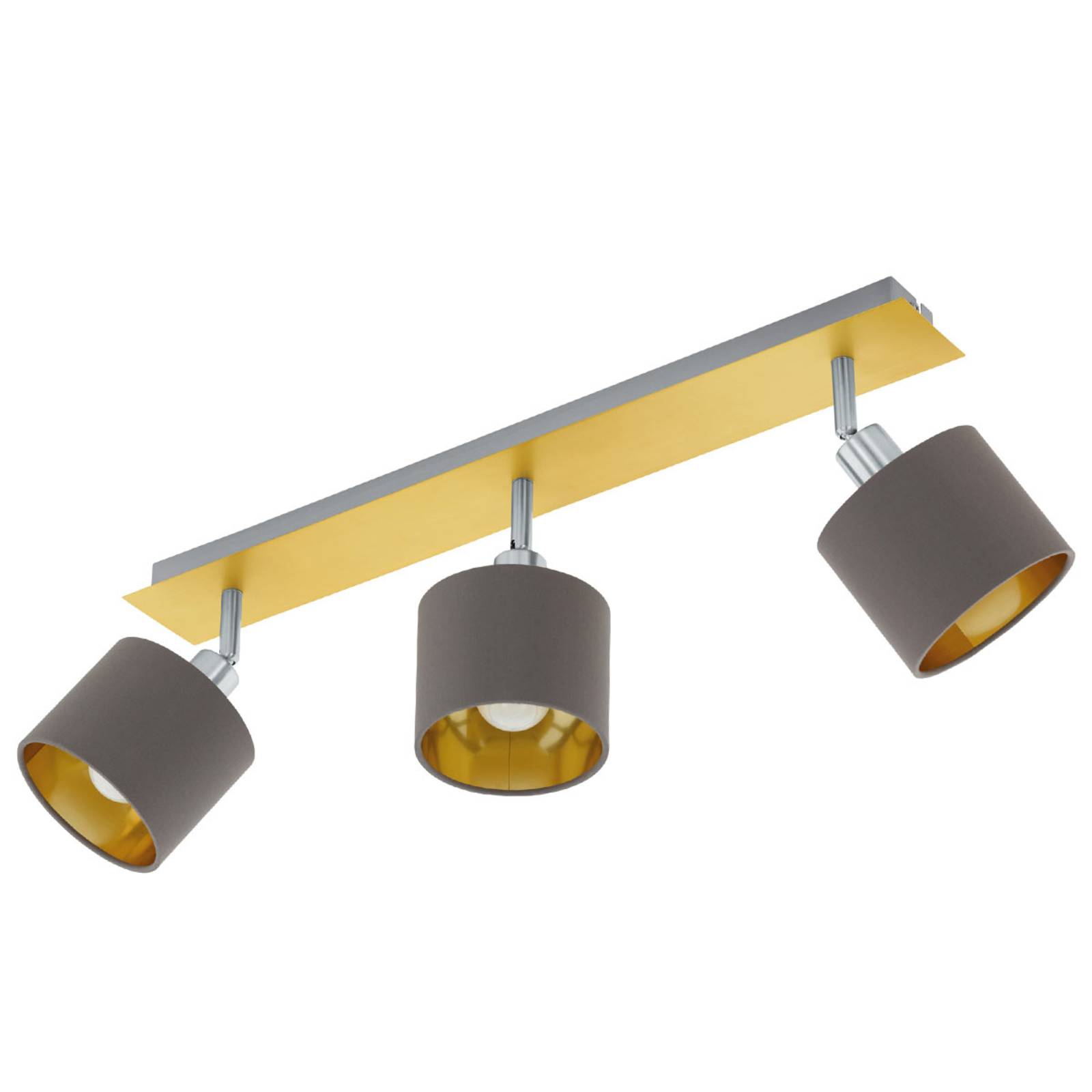Valbiano ceiling lamp cappuccino and gold, 3-bulb