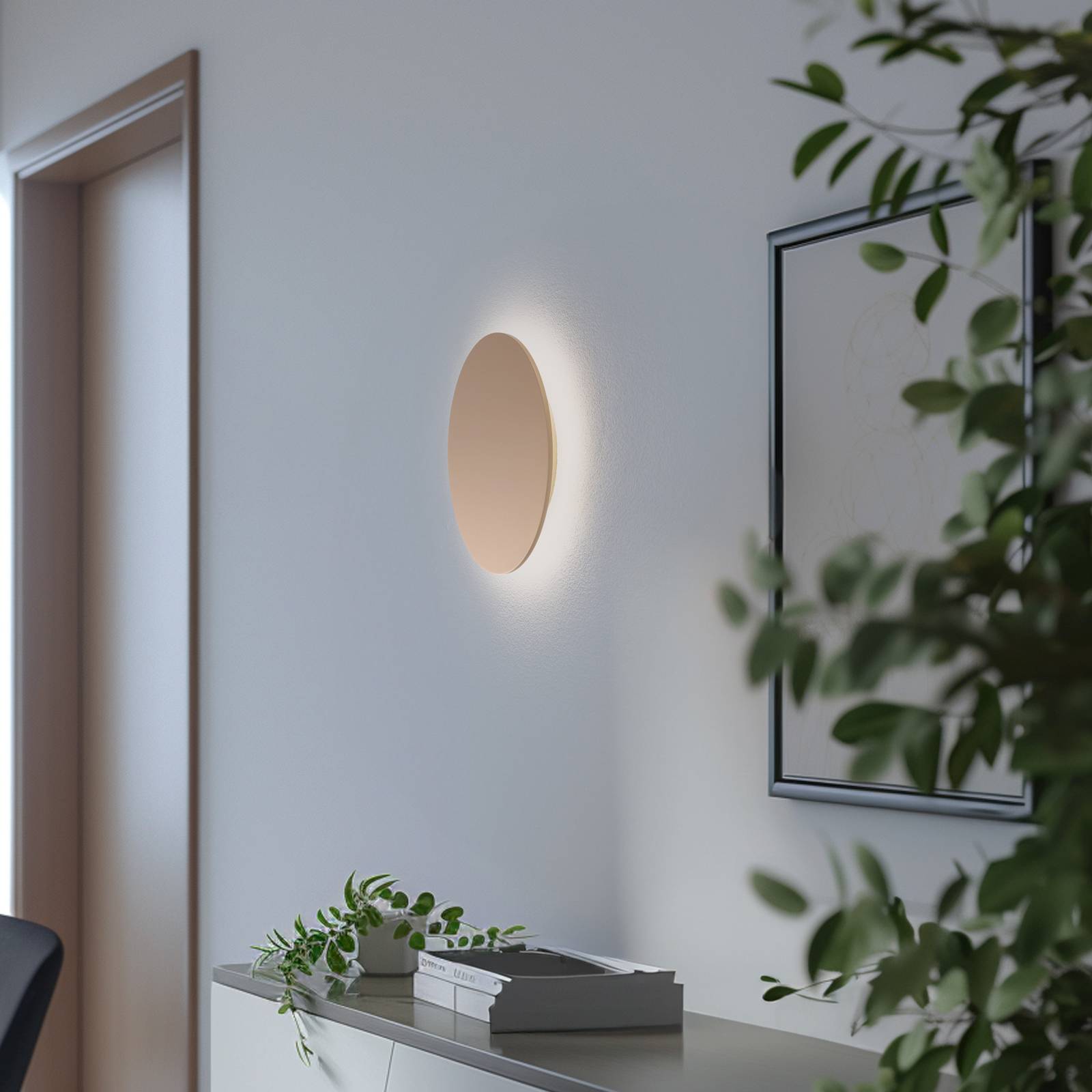 LED-Wandleuchte Orios Plus, gold, Ø 30 cm, Stahl günstig online kaufen