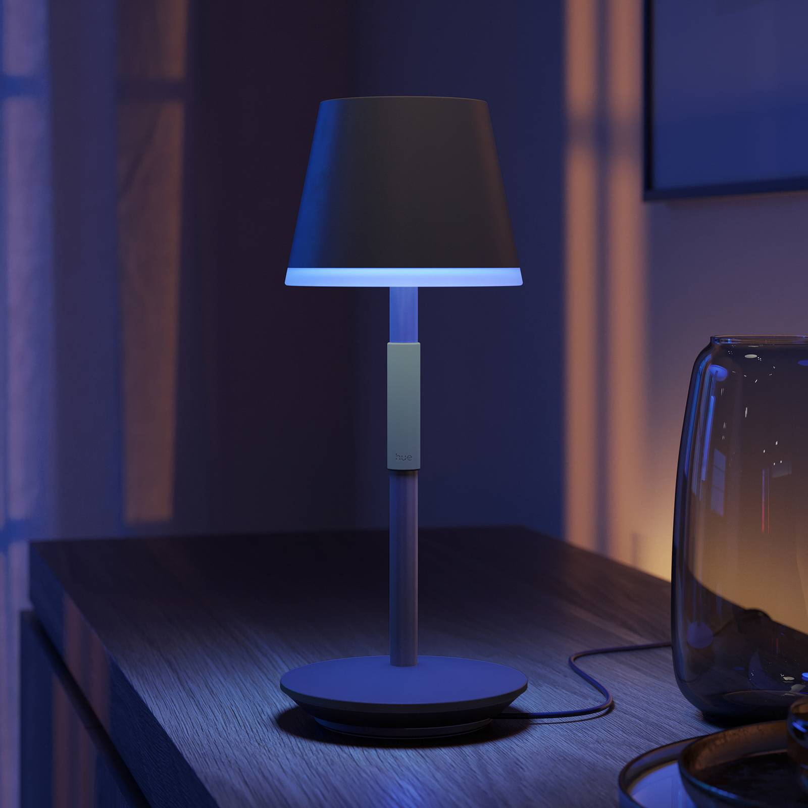 Image of Philips Hue Go lampe de table LED abat-jour noir 8719514404595