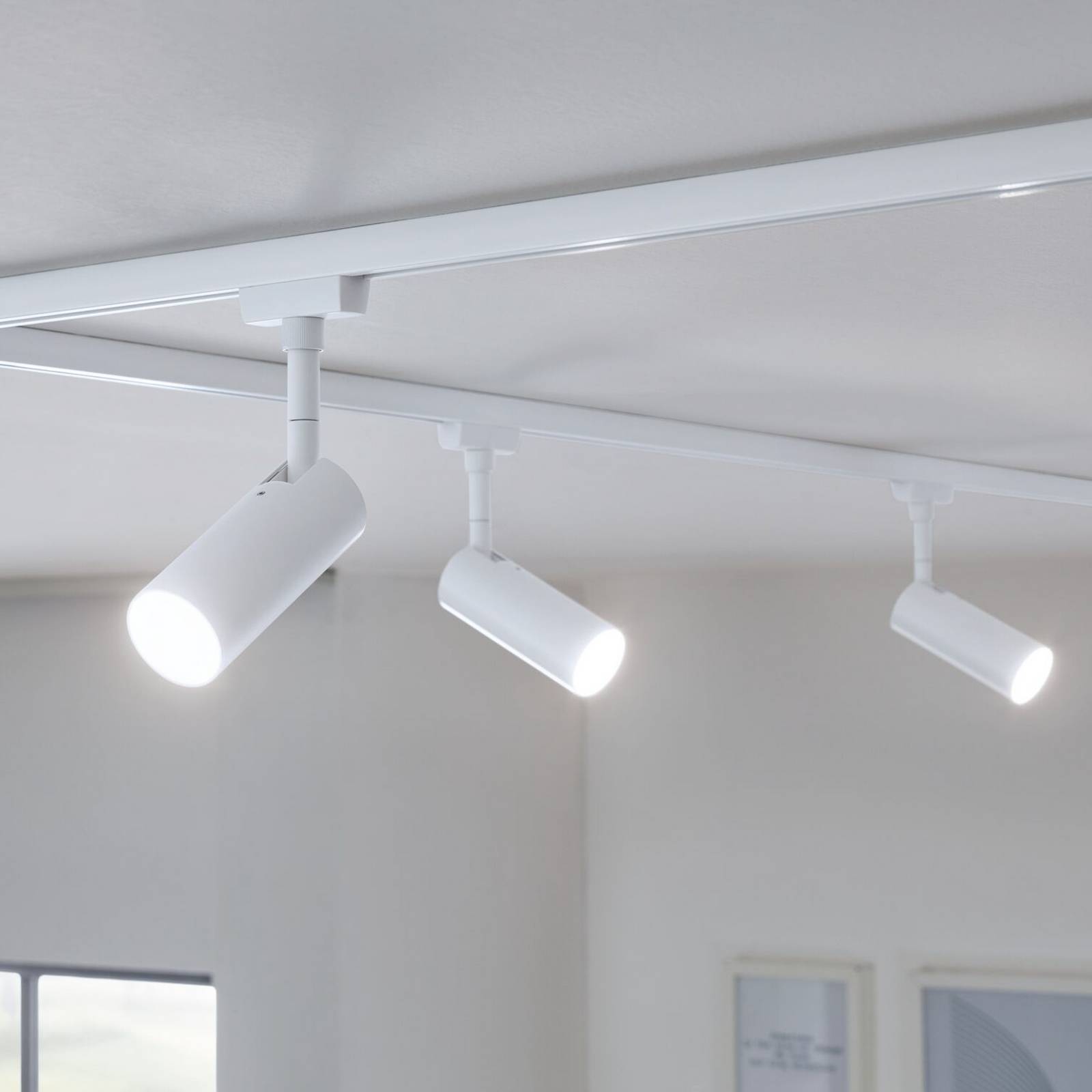 Paulmann URail Tubo Spot, à intensité variable, 3 000 K, blanc signal