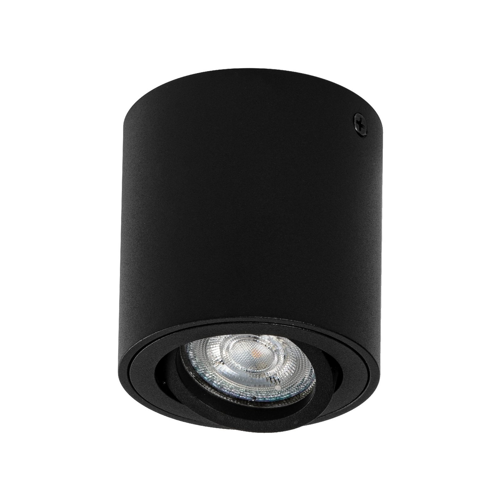 Spot pour plafond OSRAM ROUND, noir, Ø 8 cm, métal, GU10