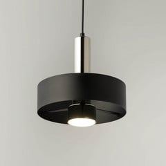Żyrandol Rif Lux, czarny/srebrny, Ø 25 cm, stal
