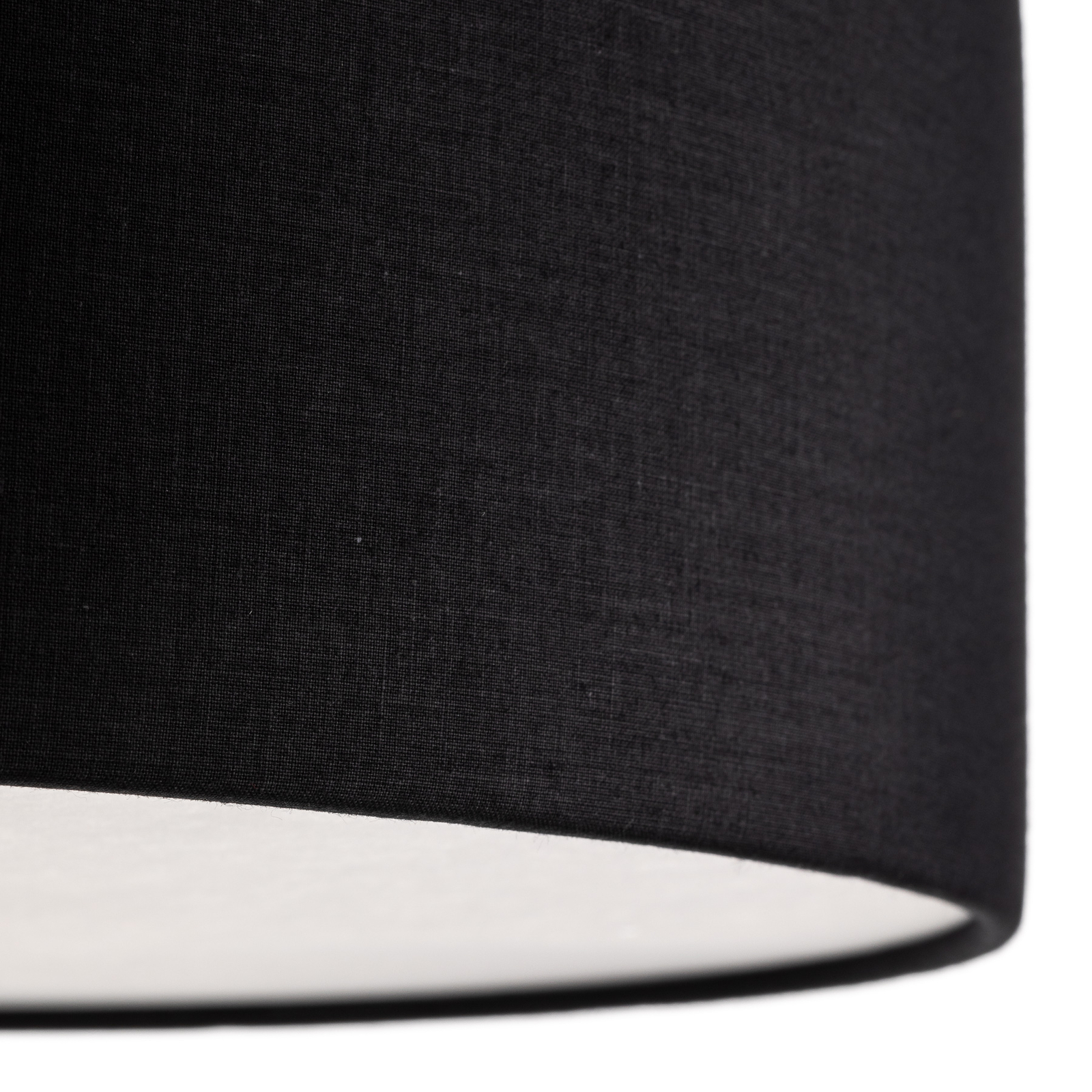 Plafondlamp Rondo, zwart, Ø 50 cm
