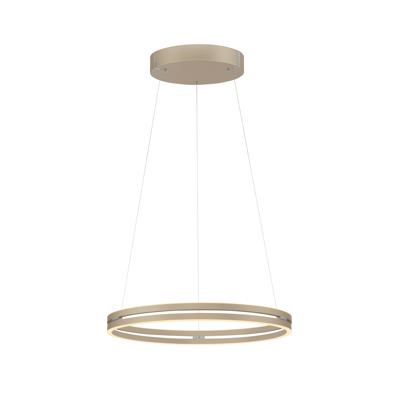 PURE LED-Hängeleuchte E-Loop bronze, Ø 70 cm, Aluminium, CCT