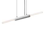 Limbo pendant light, marble, white, 2-bulb, height-adjustable