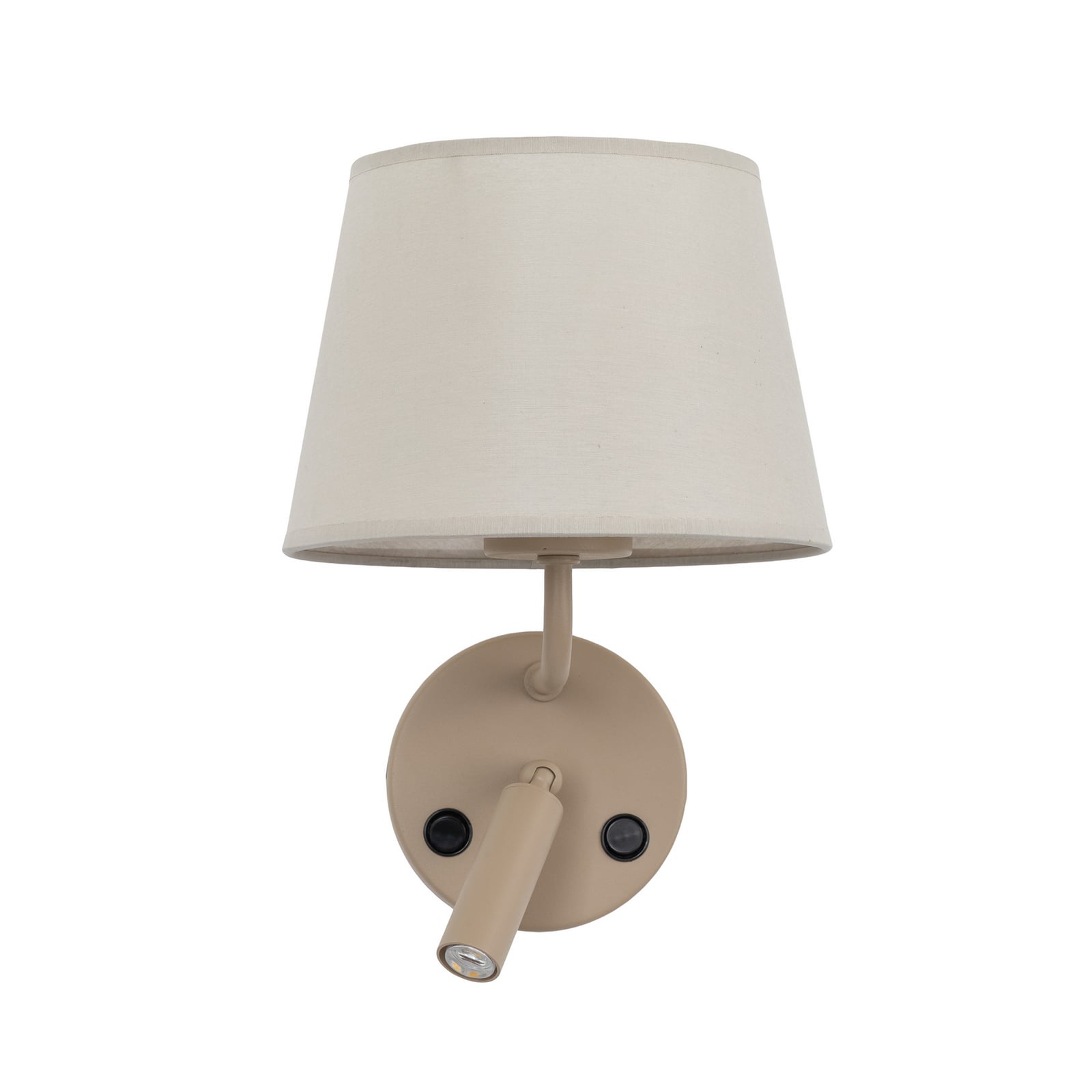 Maja fali világítás, homokszínű, textil, olvasólámpa, magasság 25 cm