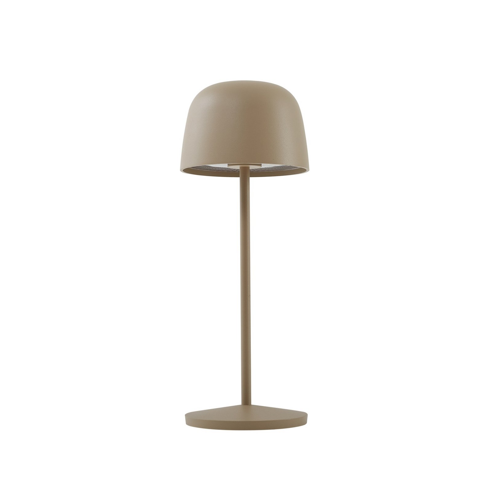 Lindby Lampada da tavolo LED a batteria Arietty, beige, dimmerabile, IP54