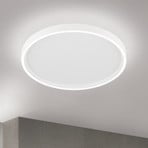 LED-taklampe MASCA, hvit, Ø 40 cm, CCT, metall, dimbar