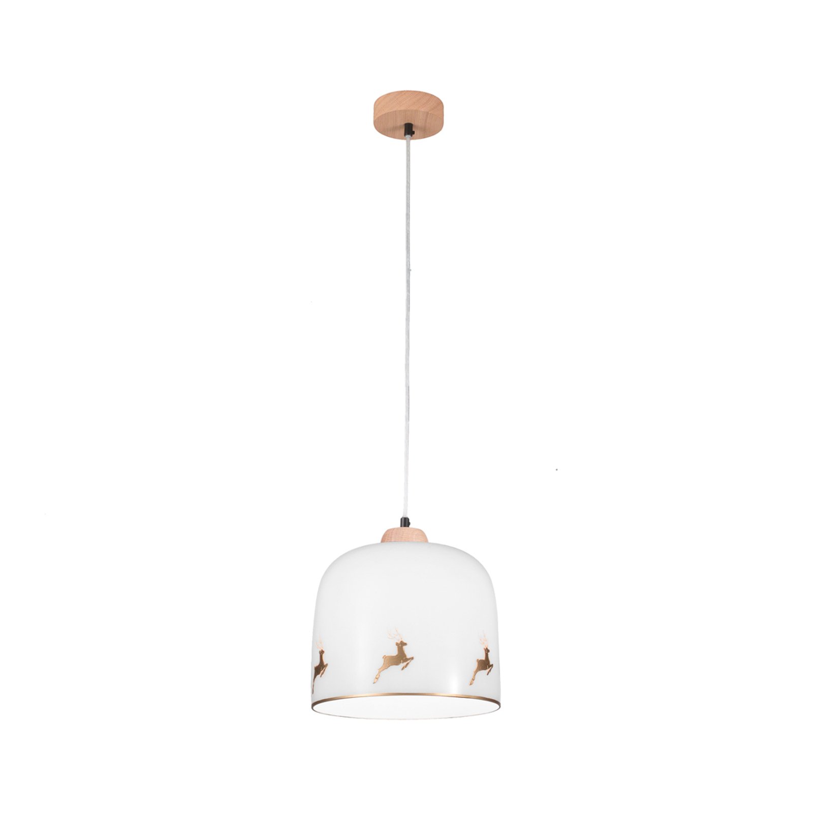 KOLARZ Suspension Chalet, blanc/cerf doré, Ø 25 cm