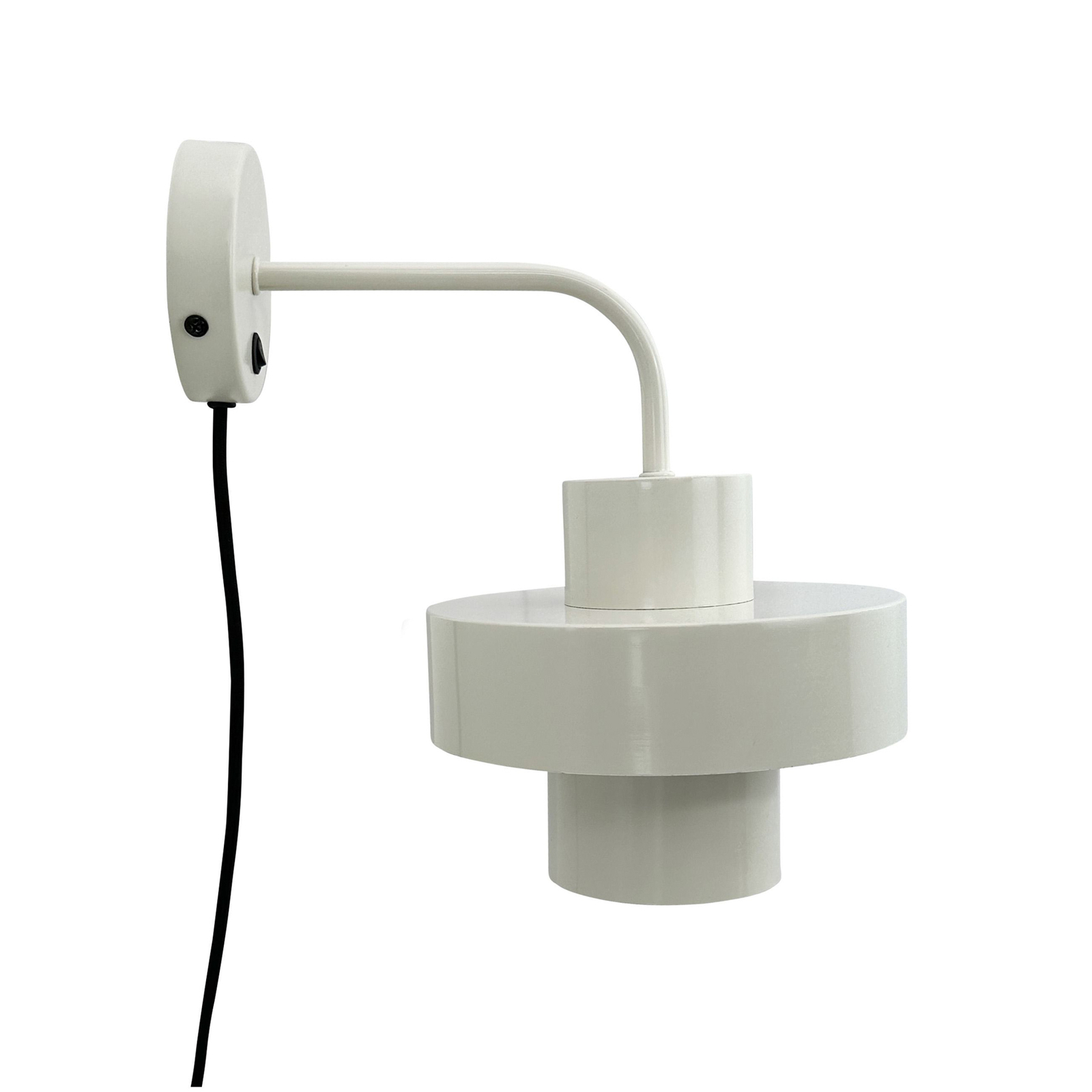 Dyberg Larsen Applique murale Stoke, blanc mastic, Ø 20 cm, métal