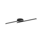 Plafonnier LED intelligent EGLO connect FLATRON-Z, noir, 80 cm