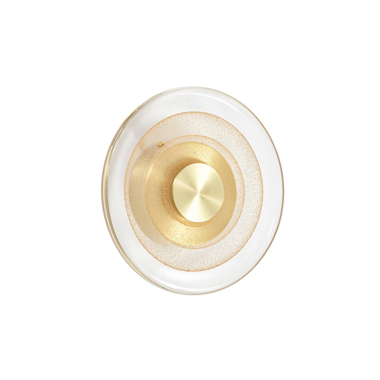 Applique a LED Sepian, oro lucido, vetro, Ø 20 cm - Lucande