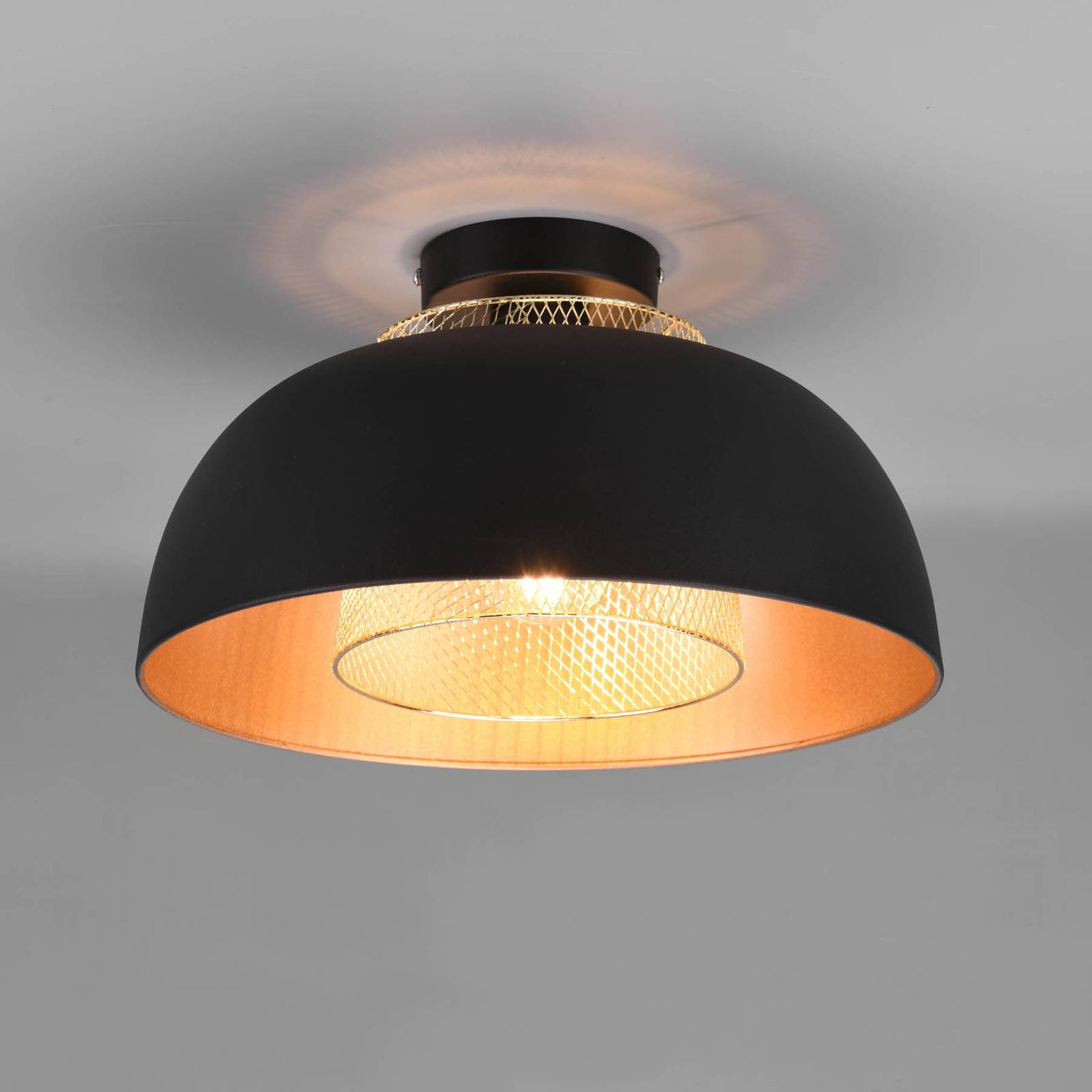 Reality Leuchten Punch loftlampe sort-guld Ø 35 cm