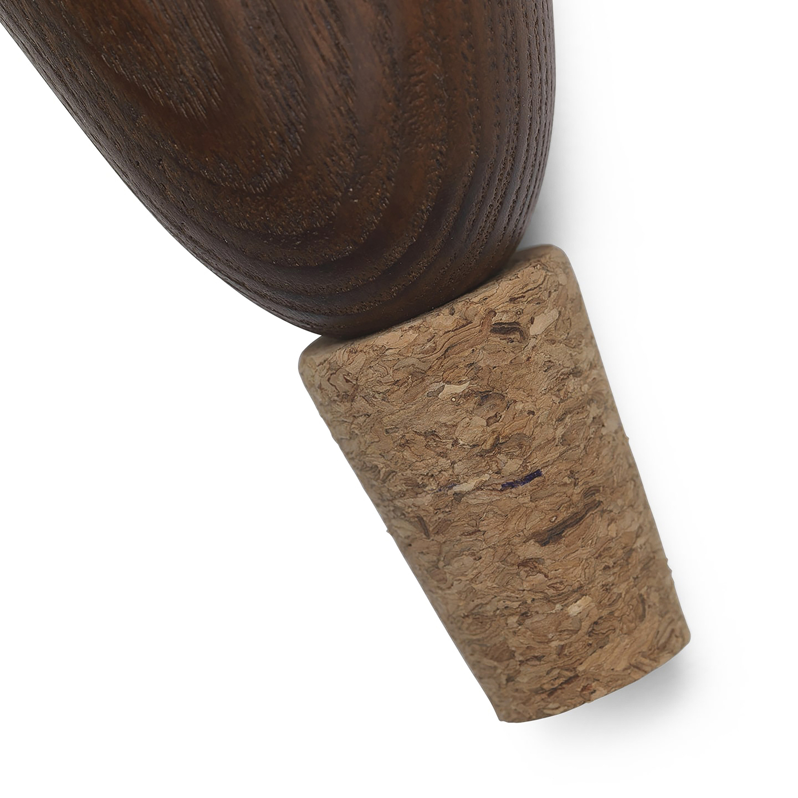 Tampa para garrafa de vinho Cairn, castanha, cortiça e madeira, conjunto de 2 -