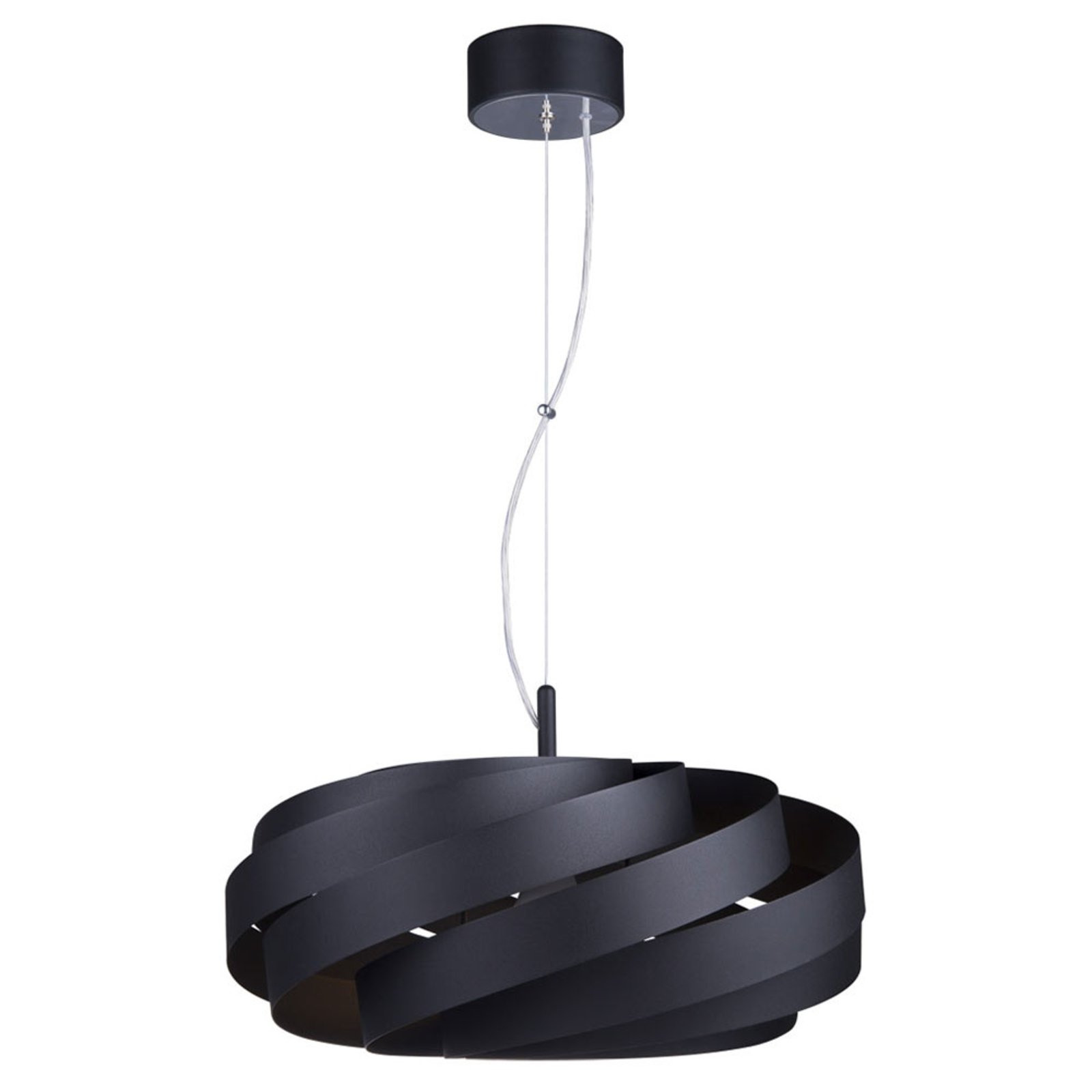 Vento pendant light, black, metal, E27