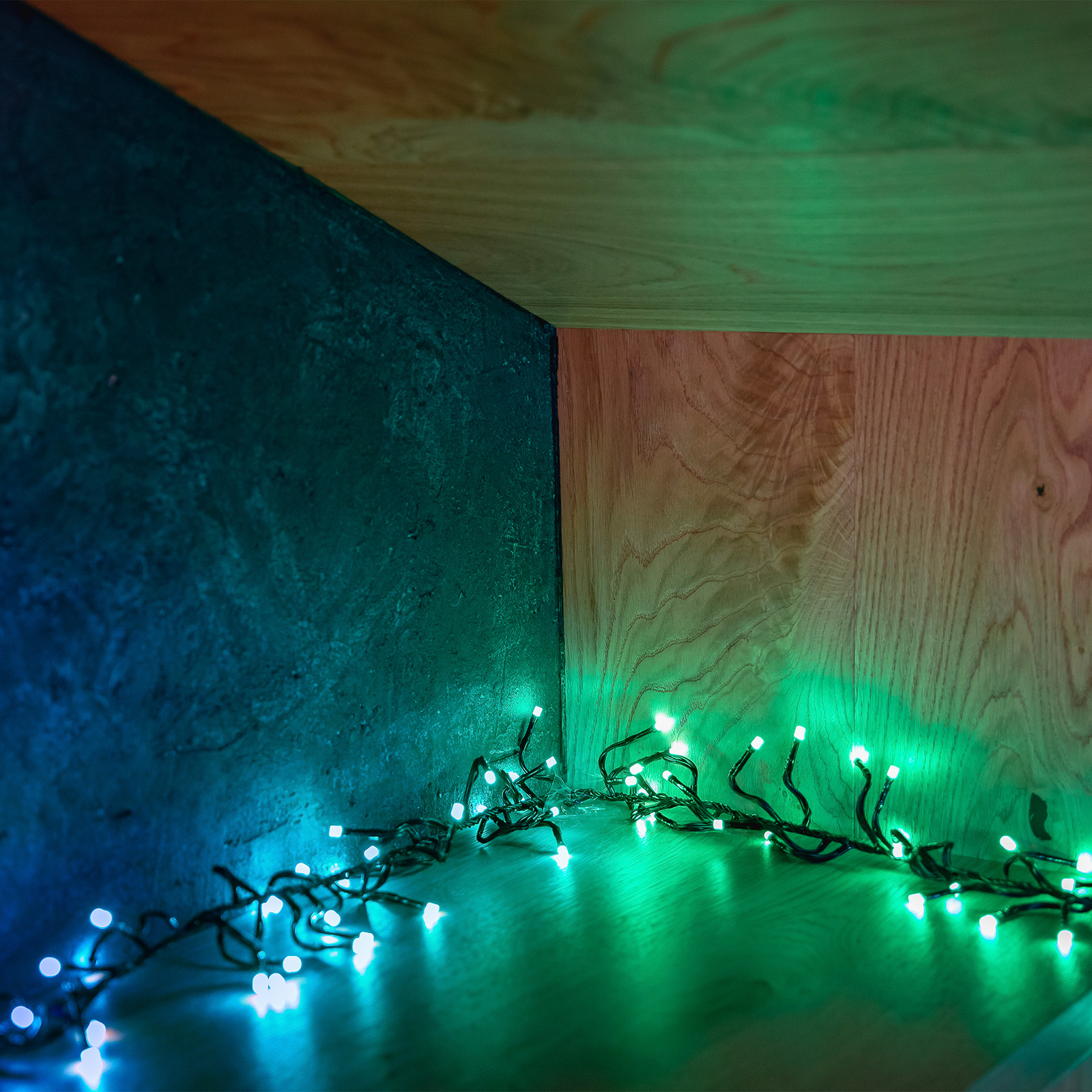 Twinkly Cluster-Kette RGBW, grün, 400 LEDs 6m CH