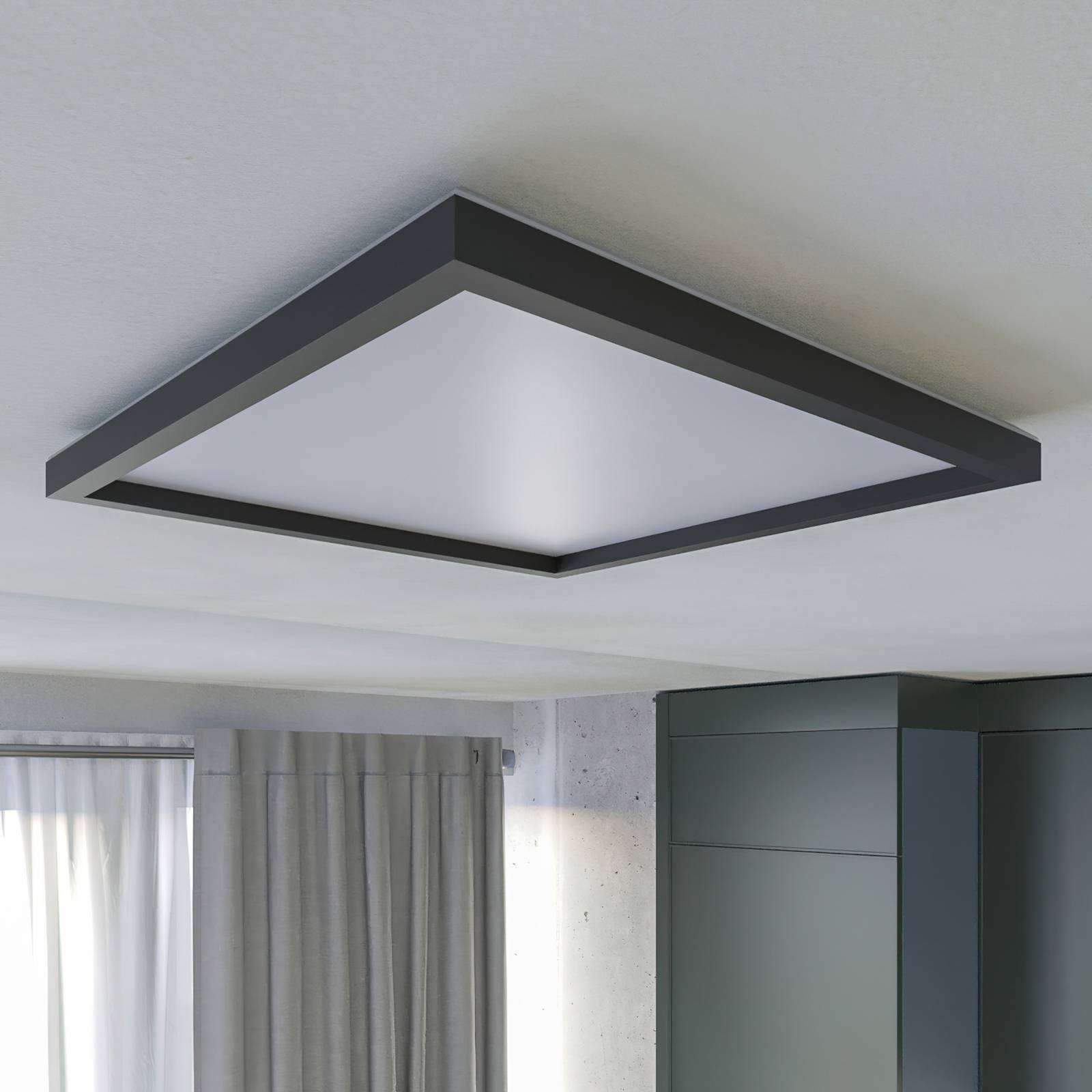 Prios Avira lampa sufitowa LED, kwadratowa, 42 cm