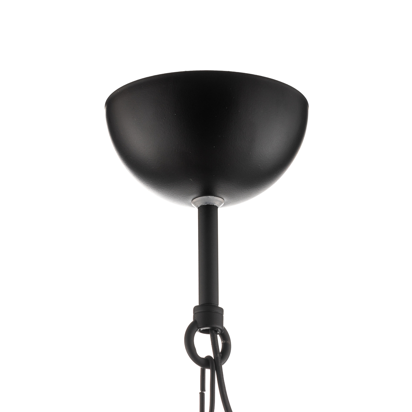 Hanglamp iron, zwart/wit/messing antiek
