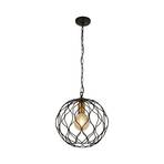 Finesse hanglamp, zwart/goud, metaal, Ø31,5 cm, E27