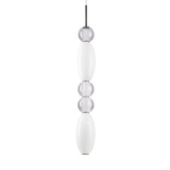 Závesné svietidlo Ideal Lux LED Lumiere-3, opálové/šedé sklo